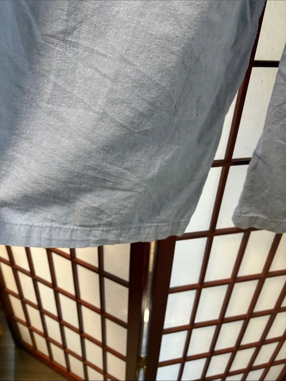 Light Blue woman’s Drawstring Linen-Blend Pants very comfortable can fit a large